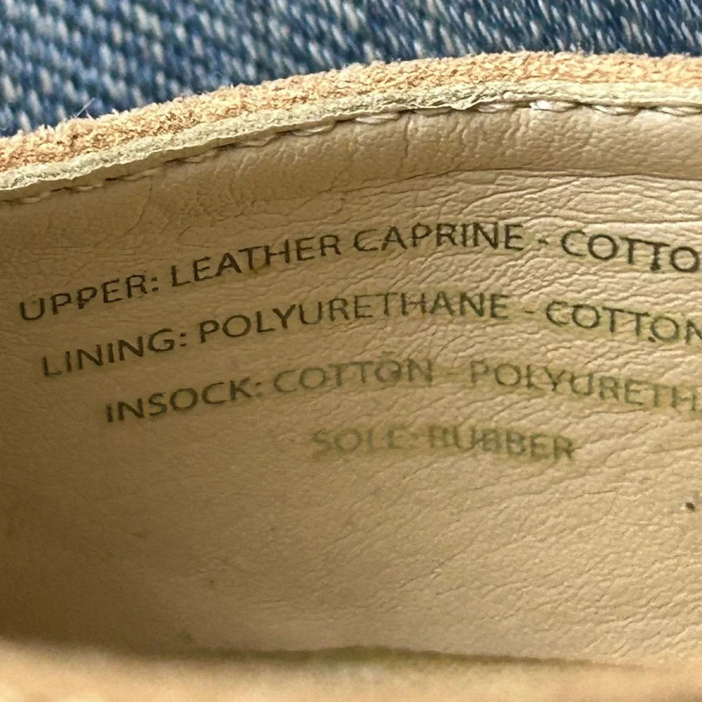 Aldo Espadrille Wedge Sandals Womens 8.5 Tan‎ Suede Ankle Tie Boho Summer Chic